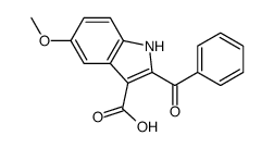 2-benzoyl-5-methoxy-1H-indole-3-carboxylic acid结构式