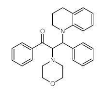3-(3,4-dihydro-2H-quinolin-1-yl)-2-morpholin-4-yl-1,3-diphenyl-propan-1-one Structure