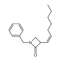 cis-1-benzyl-3-hept-1-enylazetidin-2-one Structure