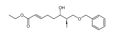 ethyl (6S,7R,E)-8-(benzyloxy)-6-hydroxy-7-iodooct-2-enoate Structure