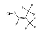 1,3,3,3-tetrafluoro-2-trifluoromethyl-1-propenylsulfenyl chloride结构式