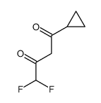 1-CYCLOPROPYL-4,4-DIFLUORO-BUTANE-1,3-DIONE Structure