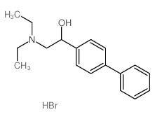 [1,1'-Biphenyl]-4-methanol,a-[(diethylamino)methyl]-,hydrobromide (1:1) structure