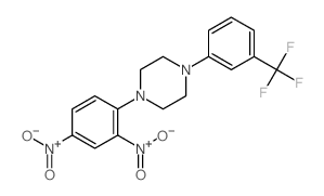 1-(2,4-dinitrophenyl)-4-[3-(trifluoromethyl)phenyl]piperazine结构式