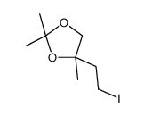4-(2-iodoethyl)-2,2,4-trimethyl-1,3-dioxolane Structure