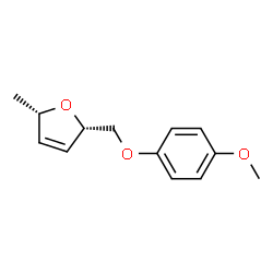 Furan, 2,5-dihydro-2-[(4-methoxyphenoxy)methyl]-5-methyl-, (2S,5S)- (9CI) structure