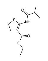 2-Isobutyrylamino-4,5-dihydro-3-thiophencarbonsaeure-ethylester结构式