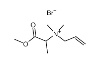 N-(1-methoxy-1-oxopropan-2-yl)-N,N-dimethylprop-2-en-1-aminium bromide结构式