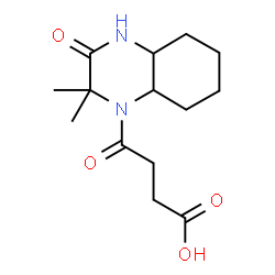 4-(2,2-DIMETHYL-3-OXO-OCTAHYDRO-QUINOXALIN-1-YL)-4-OXO-BUTYRIC ACID结构式