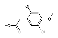 2-Chloro-5-hydroxy-4-methoxyphenylacetic acid结构式