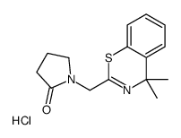 1-((4,4-Dimethyl-4H-1,3-benzothiazin-2-yl)methyl)-2-pyrrolidinone hydr ochloride structure