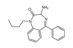 3-amino-1-butyl-5-phenyl-3H-1,4-benzodiazepin-2-one Structure