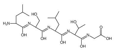 2-[[(2S,3R)-2-[[(2S)-2-[[(2S)-2-[[(2S)-2-amino-4-methylpentanoyl]amino]-3-hydroxypropanoyl]amino]-4-methylpentanoyl]amino]-3-hydroxybutanoyl]amino]acetic acid结构式