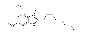 4,6-dimethoxy-3-methyl-2-non-8-enyl-1-benzofuran Structure