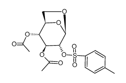 3,4-Di-O-acetyl-1,6-anhydro-2-O-p-toluenesulfonyl--D-glucopyranose结构式