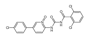 1-(2,6-dichlorobenzoyl)-3-(5-(4-chlorophenyl)-2-pyridyl-1-oxide)urea结构式