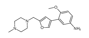 (4-methoxy-3-{5-[(4-methylpiperazin-1-yl)methyl]-3-furyl}-phenyl)amine Structure