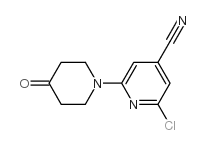 2-氯-6-(4-氧代哌啶-1-基)异烟腈结构式