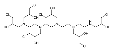 1,19-dichloro-7,10,13,16-tetrakis(3-chloro-2-hydroxypropyl)-4,7,10,13,16-pentaazanonadecane-2,18-diol structure