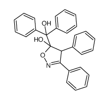 5-(α-hydroxy-benzhydryl)-3,4-diphenyl-4,5-dihydro-isoxazol-5-ol结构式