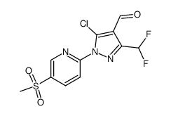 5-Chloro-3-difluoromethyl-1-(5-methanesulfonyl-pyridin-2-yl)-1H-pyrazole-4-carbaldehyde Structure