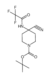 Tert-Butyl 4-Cyano-4-(2,2,2-Trifluoroacetamido)Piperidine-1-Carboxylate Structure