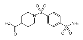 4-Piperidinecarboxylic acid, 1-[[4-(aminosulfonyl)phenyl]sulfonyl]结构式