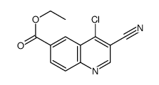 4-氯-3-氰基-6-喹啉羧酸乙酯结构式