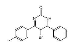 5-bromo-6-phenyl-4-(p-tolyl)-5,6-dihydropyrimidin-2(1H)-one Structure