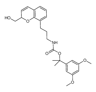 [3-(2-hydroxymethyl-chroman-8-yl)-propyl]-carbamic acid α,α-dimethyl-3,5-dimethoxybenzyl ester Structure