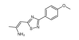 1-[3-(4-methoxyphenyl)-1,2,4-thiadiazol-5-yl]prop-1-en-2-amine结构式