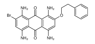 1,4,5,8-tetraamino-2-bromo-7-(2-phenylethoxy)anthracene-9,10-dione Structure