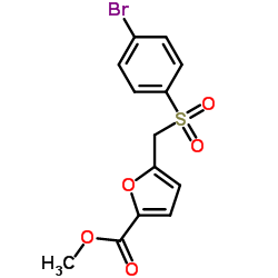 METHYL 5-(4-BROMO-BENZENESULFONYLMETHYL)-FURAN-2-CARBOXYLATE Structure