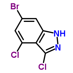 6-Bromo-3,4-dichloro-1H-indazole结构式