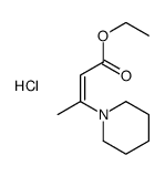 ethyl 3-piperidin-1-ylbut-2-enoate,hydrochloride Structure