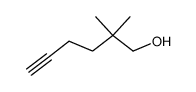 2,2-dimethyl-5-hexyn-1-ol Structure