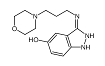 3-(3-morpholin-4-ylpropylamino)-1H-indazol-5-ol结构式