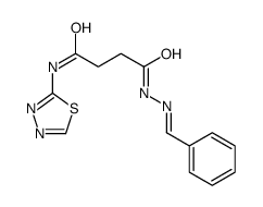 N'-[(Z)-benzylideneamino]-N-(1,3,4-thiadiazol-2-yl)butanediamide Structure