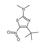 4-tert-butyl-N,N-dimethyl-5-nitro-1,3-thiazol-2-amine结构式