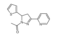 1-(5-pyridin-2-yl-3-thiophen-2-yl-3,4-dihydropyrazol-2-yl)ethanone Structure