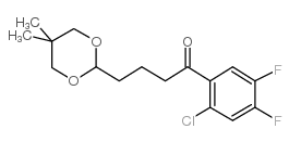 2'-CHLORO-4',5'-DIFLUORO-4-(5,5-DIMETHYL-1,3-DIOXAN-2-YL)BUTYROPHENONE结构式