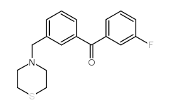3-FLUORO-3'-THIOMORPHOLINOMETHYL BENZOPHENONE结构式