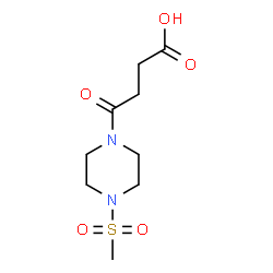 4-[4-(Methylsulfonyl)piperazin-1-yl]-4-oxobutanoic acid结构式