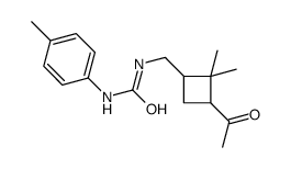 1-[(3-acetyl-2,2-dimethylcyclobutyl)methyl]-3-(4-methylphenyl)urea Structure