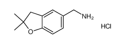 (2,2-dimethyl-2,3-dihydrobenzofuran-5-yl)methanamine hydrochloride结构式