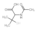 2-acetamido-3-methyl-3-sulfanylbutanoic acid结构式
