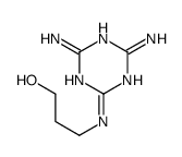 3-[(4,6-diamino-1,3,5-triazin-2-yl)amino]propan-1-ol结构式