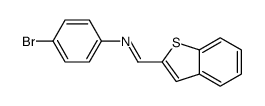 1-(1-benzothiophen-2-yl)-N-(4-bromophenyl)methanimine结构式