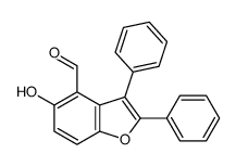 5-hydroxy-2,3-diphenyl-1-benzofuran-4-carbaldehyde结构式