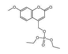 diethyl (7'-methoxy-2'-oxobenzo(b)pyran-4'-yl)methyl phosphate Structure
